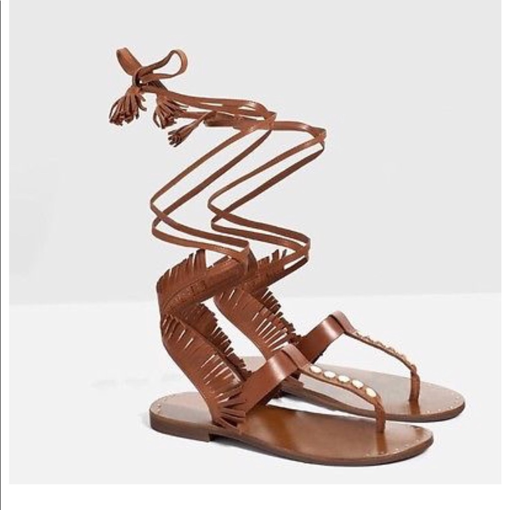 ZARA LACE UP SANDALS